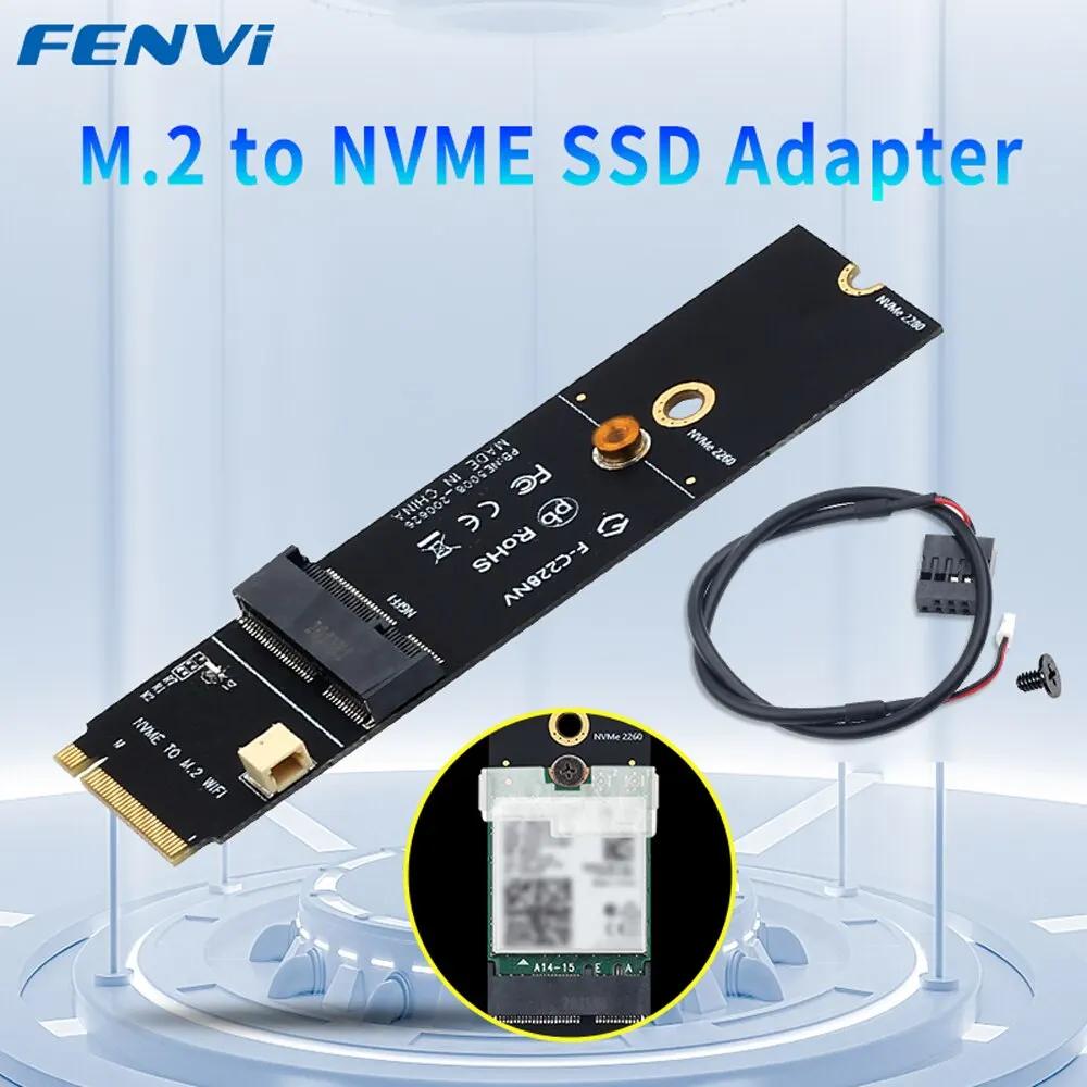 FENVI NGFF M.2 A E Ű NVMe PCI ͽ SSD Ʈ   F-C228NV AX200 AX210 8265 7260AC WiFi BT  ī 